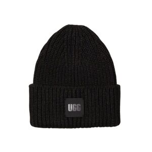 Mens UGG Chunky Rib Beanie in Black. One Size 103603